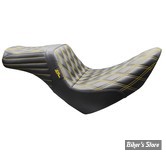 - SELLE DUO - SOFTAIL FXLR / FXLRS / FLSB - LE PERA - TAILWHIP SEAT - DOUBLE DIAMOND - NOIR / COUTURES  : DORE 