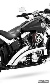  - ECHAPPEMENT - FREEDOM PERFORMANCE - RADICAL RADIUS - 2 EN 2 - SOFTAIL FXCW/C 08/11 / FXSB 13/17 - CHROME / BISEAU CHROME - HD00474