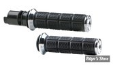 POIGNEES KURYAKYN - ENIGMA handlebar grip set - TIRAGE ELECTRONIQUE 23UP - CHROME - KUR10142-1 / 10142-1