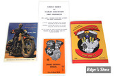 LOT DE MANUELS D'ENTRETIEN / SERVICE MANUAL - 1936/1952 - W - OEM 00000-00 - 45ci Manual Set - KIT DE 4 LIVRES