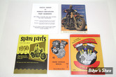 LOT DE MANUELS D'ENTRETIEN / SERVICE MANUAL - 1936/1952 - W - OEM 00000-00 - WL & WLA Manual Set