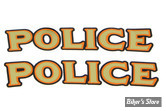 ECLATE O - PIECE N° X - AUTOCOLLANT DE PLAQUE SIGNALETIQUE DE GB AVANT - OEM 60111-40 / 11338-40 - POLICE -  KIT