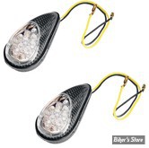 FEU DE CARROSSERIE - K&S TECHNOLOGIES INC. - LED ULTRA MINI FLUSH MOUNT MARKER LIGHT - CORPS : CARBON - CABOCHON : CLAIR