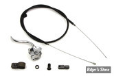 ECLATE L - PIECE N° 00 - KIT CABLE ET POIGNEE POUR FOURCHES À RESSORTS  - OEM 000000 - LONGUEUR DE CABLE : 115 CM -  CHROME - V-TWIN 