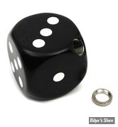 ECLATE A - PIECE N° 01 - POMMEAU DE LEVIER DE VITESSES - V-TWIN - DICE - NOIR