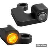 2 - CLIGNOS HEINZ BIKES - NANO SERIES LED TURN SIGNALS  - SPORTSTER 04/13 - 2 FONCTIONS - CORPS NOIR / CABOCHON FUME 
