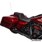 SELLE  DRAG SPECIALTIES - PERFORMANCE Predator 1-Up Seat - TOURING 08UP - DOUBLE DIAMOND / COUTURES : ROUGE - 0801-1491