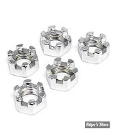 1/4-28 - ECROU CASTLE NUT - CHROME - LES 5 PIECES