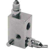REPARTITEUR / CORPS DE CONTACTEUR DE FREIN ARRIERE - 1/8" NPT > AN3 - BLOC DE JONCTION UNIVERSEL - DRAG SPECIALTIES
