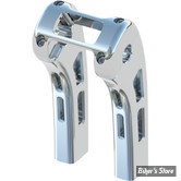 POUR GUIDON DE Ø 25,40 MM - MAGNUM STERLING CHROMITE - SOFTAIL M8 18UP - Ghost Risers - HAUTEUR : 20.30 CM / 8" - SOFTAIL CLAMP - CHROME - 3R-0108