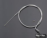 CABLE DE RETOUR POUR BIGTWIN & SPORTSTER AVEC MIKUNI HSR 42/45 - 96UP - LONGUEUR :114CM - BARNETT - INOX