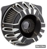 FILTRE A AIR - A.NESS - MILWAUKEE EIGHT 2023UP - INVERTED SERIES AIR CLEANER - DEEP CUT - FINITION : ANODISE NOIR - 600-227