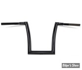 38MM INTÉGRAL - 1 1/2" - GUIDON TODDS CYCLE - 99UP - Strip Bar - HAUTEUR : 35.50 CM / 14" - NOIR BRILLANT