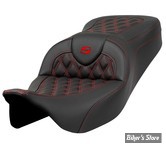- SELLE SADDLEMEN - ROADSOFA™ LS SEAT - TOURING 08UP - NOIR / COUTURES : ROUGES - 808-07B-18204