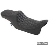 SELLE DRAG SPECIALTIES - PREDATOR III 2UP - TOURING FLHR 99/07 / FLHX 06/07 - DOUBLE DIAMOND NOIR - COUTURES : NOIR - 0801-1308