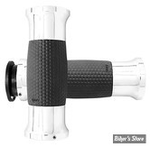 POIGNEES - AVON - GEL GRIPS - INDIAN 18UP - 1" - NOIR / CHROME - IN-TO-GEL-70-CH