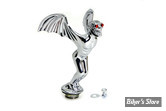 EMBLÊME / MASCOTTE DE GARDE BOUE - FLYING SKULL FENDER ORNAMENT - CHROME