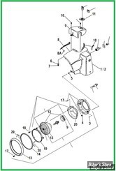  ECLATE K - PIECE N° 00 - ECLATE NACELLE ROAD KING FLHR