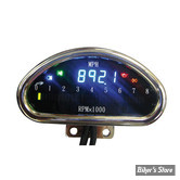 - COMPTEUR / COMPTE TOURS MULTI FONCTIONS - MCS - ELECTRONIC CNC ALUMINUM SPEEDOMETER - MPH - CHROME