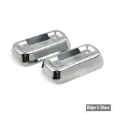 CACHES FIXATIONS DE SILENCIEUX ARRIERE - TOURING 86/16 - OEM 80716-08 - CHROME - LA PAIRE