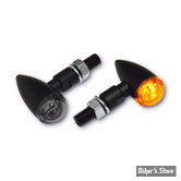 CLIGNOTANT A LEDS - MICRO BULLET - MCS - PB2 - LED - CORPS : NOIR - CABOCHON : TRANSPARENT / FUME