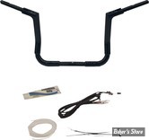 Kit de montage EZ Install GUIDON / CABLAGE - FAT BAGGERS INC - FLAT TOP 38MM / 1"1/2 - FLHT / FLHTC / FLHX 14/20 - HAUTEUR : 30.50 CM - NOIR BRILLANT