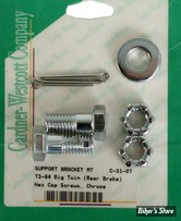 ECLATE G - PIECE N° 01 / 04 / 14 / 17  - KIT BOULONNERIE POUR PATTE D'ANCRAGE DE FREIN - OEM 41734-73 / 7843 / 6718 / 520W - CHROME