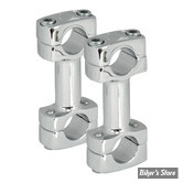 RISERS DOG BONE - PAUGHCO - HAUTEUR : 3" - CHROME