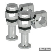 RISERS POST OFFSET RISERS - HAUTEUR : 3" - CHROME - 353-1