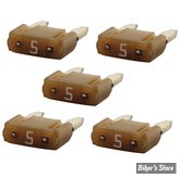 FUSIBLE  5A - FUSIBLE MINI-FUSE - 10.9mm - 5A - NAMZ - Marron- OEM 72331-95 - LES 5 PIECES