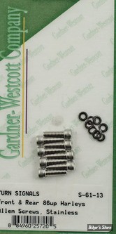 VIS DE CABOCHON DE CLIGNOTANTS HD - 68452-86 - LE KIT - GARDNER WESCOTT - INOX