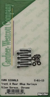 VIS DE CABOCHON DE CLIGNOTANTS HD - OEM 68452-86 - LE KIT - GARDNER WESCOTT - CHROME