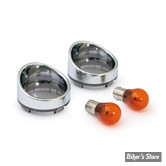 Casquettes de clignotants avec cabochon avec ampoules - Fume/orange