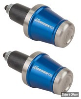 EMBOUTS DE GUIDON - DRIVEN - SS BAR END - INOX / BLEU