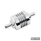 FILTRE A ESSENCE - RIBBED FUEL FILTER - CHROME - 5/16"