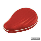 SELLE SOLO UNIVERSELLE - LARGEUR 230MM - LE PERA - SOLO - METALFLAKE - ROUGE / CANDY RED PLEATED - BIAIS BLANC
