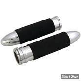 POIGNÉES - MCS - TIRAGE PAR CÂBLES HD 82UP - BULLET - CAOUTCHOUC /  CHROME