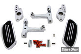 KIT PLATEFORMES PASSAGER SPECIFIQUE HD - TOURING 82/06 - V-TWIN  - STREAMLINE Passenger Footboard Set with Swingarm Mount Kit - CHROME / NOIR 