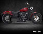 ECHAPPEMENT - KESSTECH - SOFTAIL M8 FXLR / FXBB 2021up - FUSION LONG 2 EN 2 / EMBOUT : BIG SLASH - NOIR