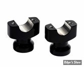 RISERS SPECIFIQUES FXSB SOFTAIL BREAKOUT - THUNDERBIKE - FLAT RISERS - HAUTEUR : 63mm - NOIR