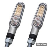 CLIGNOTANT A LEDS -  D-LIGHT TURN SIGNALS - CORPS : SILVER / CABOCHON : CLAIR