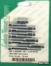 ECLATE I - PIECE N° 18 - VISSERIE DE CARTER DE DISTRIBUTION - SPORTSTER 91/03 - OEM 1797R / 3479 / 3480 / 3482 - GARDNER WESCOTT - ALLEN / CHROME