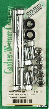 ECLATE J - PIECE N° 34 - KIT VISSERIE FIXATION MOTEUR AVANT - 86/03 XL - ALLEN CHROME 