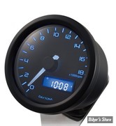 -  VELONA - COMPTE TOURS VELONA / DAYTONA - VELONA 60MM TACHOMETER -18000 TR/M - LED BLEU -  NOIR - 86862