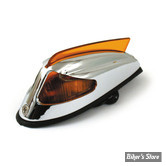 FEU DE GARDE BOUE AV - OEM 68450-49 / OEM 68425-88 / 68425-88T - Early 50's - CHROME - LENTILLE ORANGE