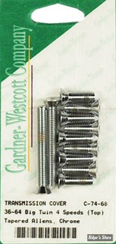 DOC B / N° 41 - VISSERIE DE CARTER SUPERIEUR - BIGTWIN 36/64 - OEM 2333 / 2349 - WGARDNER WESCOTT - CHROME - LE KIT