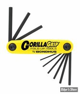 KIT D'OUTILS PLIANTS - BTR US  BONDHUS - 9 pieces - GORILLA GRIP FOLDING ALLEN WRENCH