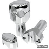 RISERS LA CHOPPERS - DRILLED - HAUTEUR - 76MM / 3" - DROIT - CHROME