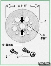  ECLATE DF - PIECE N° 00 - DISQUE DE FREIN  ET FIXATION - OEM OEM 44156-00 - HD 2000 / 2014
