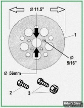  ECLATE DF - PIECE N° 00 - DISQUE DE FREIN  ET FIXATION - OEM OEM 44156-00 - HD 2000 / 2014